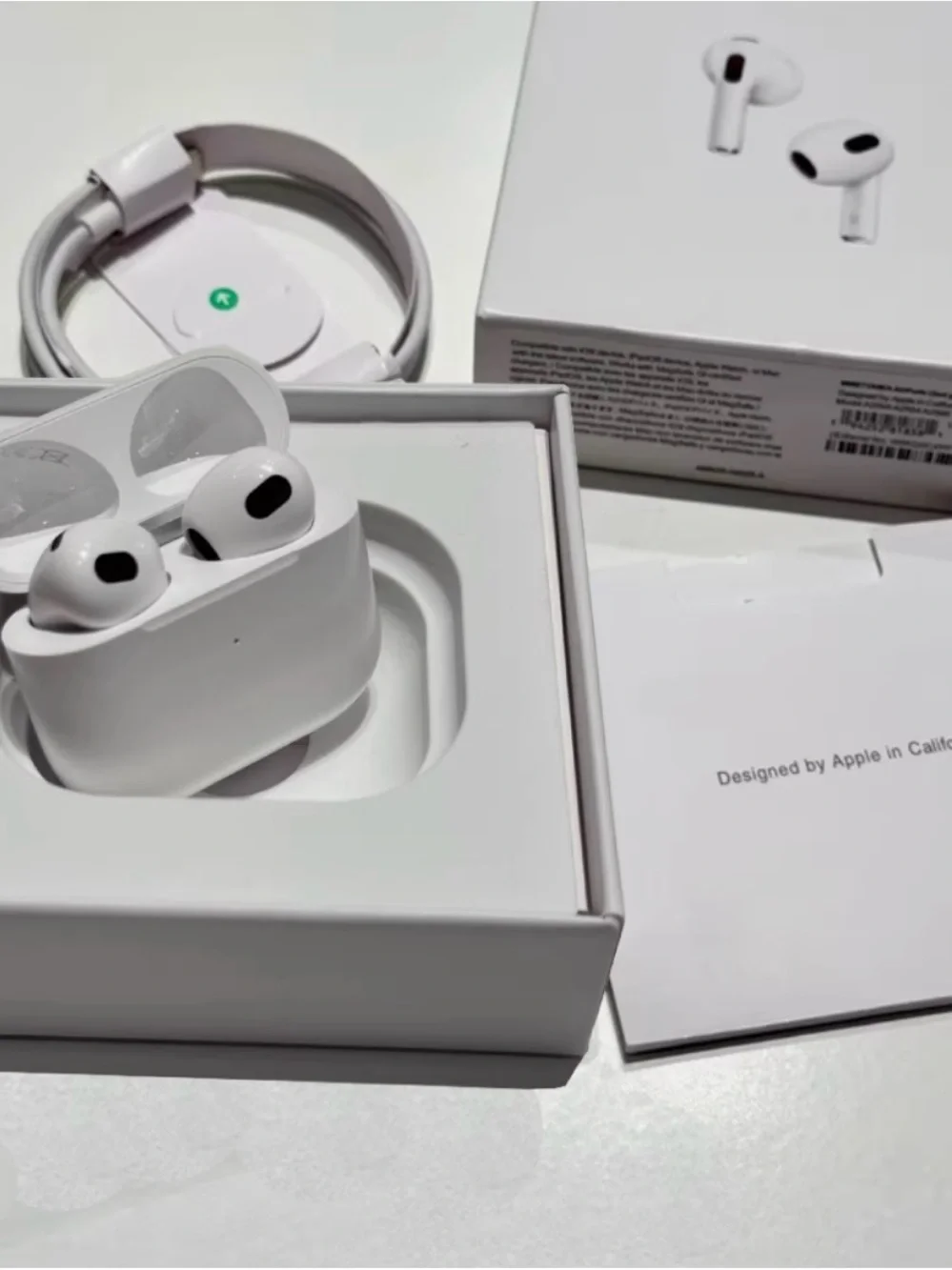 Apple White AirPods 3rd generation Style Earbuds with Charging Case